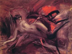 Reclining Nude by Giovanni Boldini Oil Painting