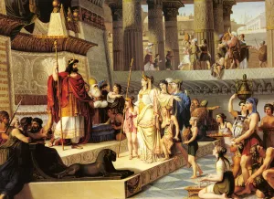 Solomon and the Queen of Sheba by Giovanni Demin Oil Painting