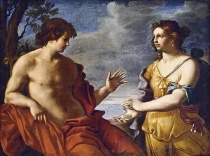 Apollo and the Cumaean Sibyl by Giovanni Domenico Cerrini Oil Painting