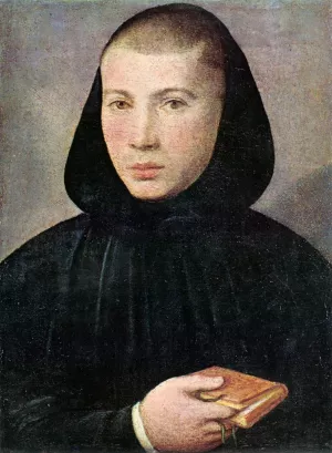 Portrait of a Young Benedictine by Giovanni Francesco Caroto Oil Painting