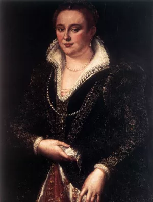 Portrait of Bianca Cappello by Girolamo Macchietti Oil Painting
