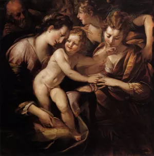 The Mystic Marriage of St Catherine by Giulio Cesare Procaccini Oil Painting