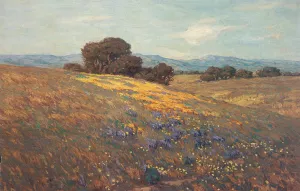 Poppies and Lupines by Granville Redmond Oil Painting