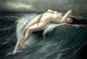 Riding the Crest of a Wave by Guillaume Seignac Oil Painting
