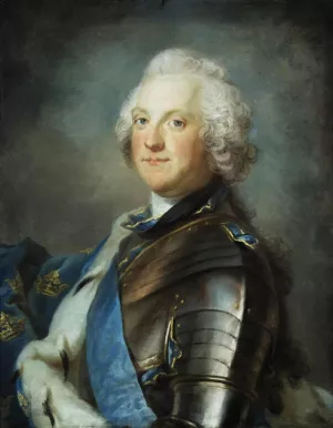Portrait of Adolf Frederick, King of Sweden by Gustaf Lundberg Oil Painting