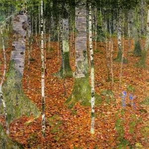 Birch Forest Oil painting by Gustav Klimt
