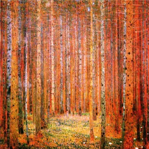 Fir Forest I by Gustav Klimt Oil Painting