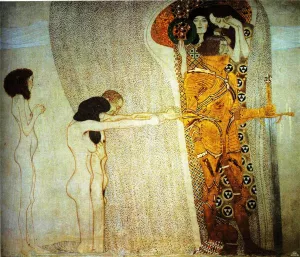 The Beethoven Frieze: The Longing for Happiness by Gustav Klimt Oil Painting