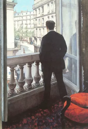 A Young Man at His Window by Gustave Caillebotte Oil Painting