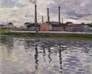 Factories at Argenteuil by Gustave Caillebotte Oil Painting