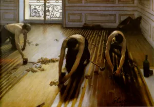 Floor Strippers by Gustave Caillebotte Oil Painting