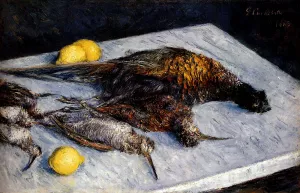 Game Birds And Lemons by Gustave Caillebotte Oil Painting