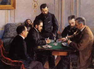 Game of Bezique by Gustave Caillebotte Oil Painting