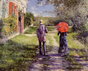 Rising Road by Gustave Caillebotte Oil Painting