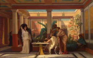 Theatrical Rehearsal in the House of an Ancient Rome Poet by Gustave Clarence Rodolphe Boulanger Oil Painting
