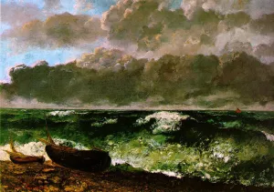 The Stormy Sea by Gustave Courbet Oil Painting