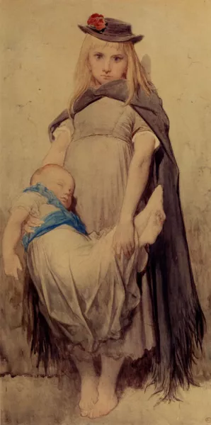 Jeune Mendiante by Gustave Dore Oil Painting