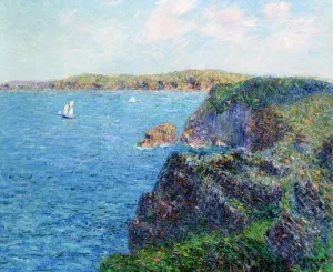 A Cove at Sevignies, Cap Frehel by Gustave Loiseau Oil Painting