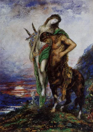 A Dead Poet being Carried by a Centaur by Gustave Moreau Oil Painting