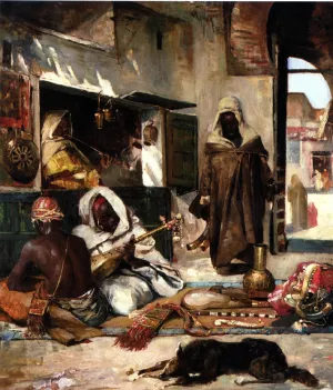 An Arms Merchant in Tangiers by Gyula Tornai Oil Painting