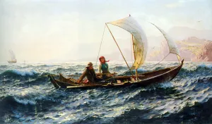 A Blustery Crossing by Hans Dahl Oil Painting