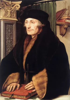 Portrait of Erasmus of Rotterdam by Hans Holbein Oil Painting