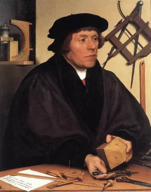 Portrait of Nikolaus Kratzer by Hans Holbein Oil Painting
