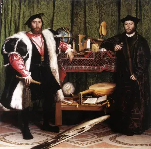 The Ambassadors Oil painting by Hans Holbein