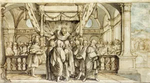 The Arrogance of Rehoboam by Hans Holbein Oil Painting