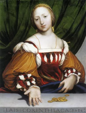 Lais of Corinth by Hans Holbein The Younger Oil Painting