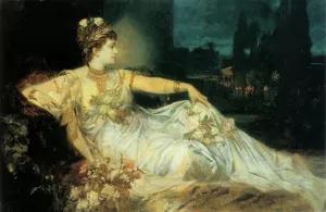 Charlotte Wolter als 'Messalina' by Hans Makart Oil Painting