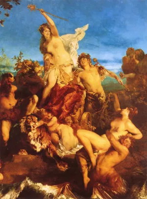 Der Triumph der Ariadne Detail by Hans Makart Oil Painting