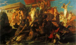 Die Niljagd der Kleopatra by Hans Makart Oil Painting