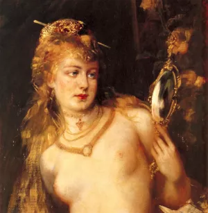 Gesicht Detail by Hans Makart Oil Painting