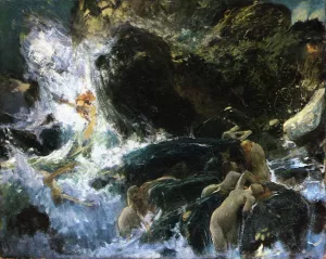 The Rhinemaidens by Hans Makart Oil Painting