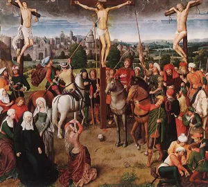 Crucifixion Oil painting by Hans Memling