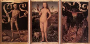 Triptych of Earthly Vanity and Divine Salvation Front by Hans Memling Oil Painting