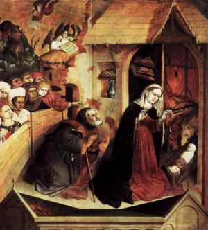The Birth of Christ by Hans Multscher Oil Painting