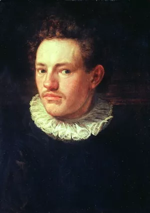 Self Portraits by Hans Von Aachen Oil Painting