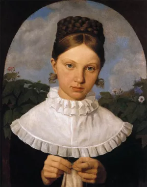 Portrait of Fanny Gail by Heinrich Maria Von Hess Oil Painting