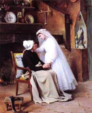 First Communion by Henri Alphonse Laurent-Desrousseaux Oil Painting