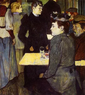 A Corner in the Moulin de la Galette Oil painting by Henri De Toulouse-Lautrec