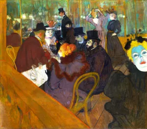 At the Moulin Rouge by Henri De Toulouse-Lautrec Oil Painting