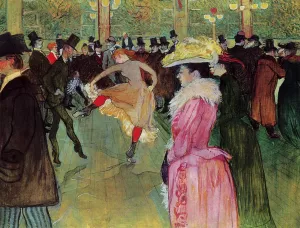 Dance at the Moulin Rouge by Henri De Toulouse-Lautrec Oil Painting