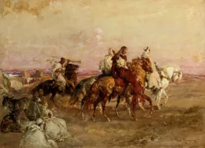 Un Soir dans le Sud Oranais by Henri Emilien Rousseau Oil Painting