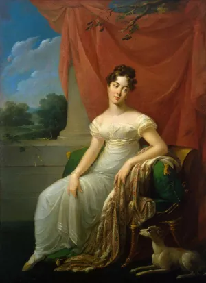 Portrait of Sofia Apraxina by Henri- Francois Riesener Oil Painting