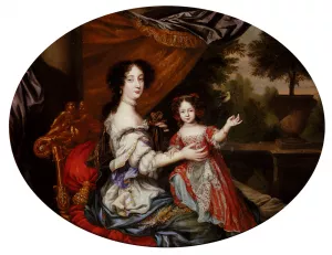 Portrait Of Barbara Villiers, Countess Of Castlemaine 1640-1709 by Henri Gascars Oil Painting