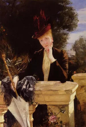 Portrait of Marie Clotilde de Faret, Comtesse de Fournes by Henri Gervex Oil Painting