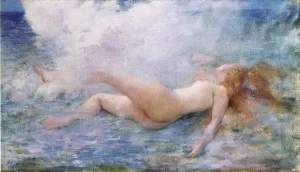 Tossed by a Wave by Henri Gervex Oil Painting