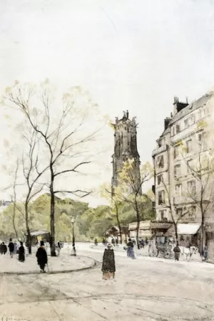View of the Avenue Victoria by Henri Harpignies Oil Painting